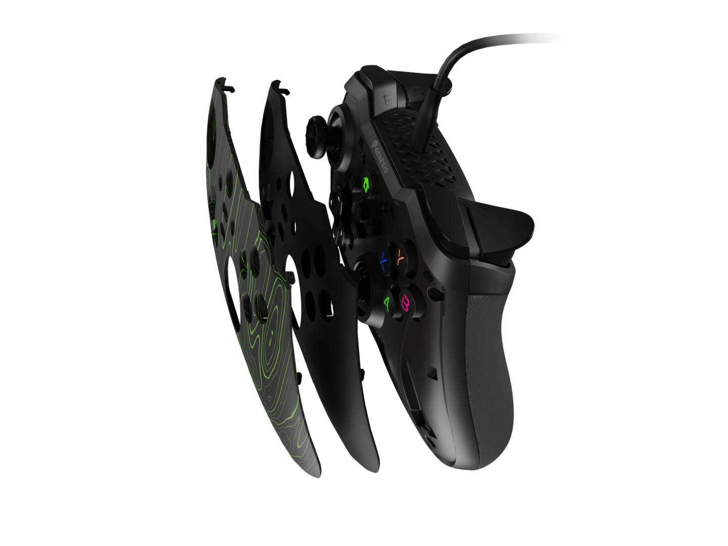 Controller cu fir Genesis Mangan 300, interfata USB, 19 butoane, - imagine 12